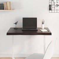 Berkfield Home Table Top Dark Grey 80x60x(2-4) cm Treated Solid Wood Live Edge in Dark Brown