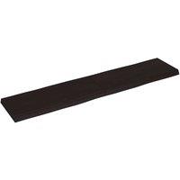 Berkfield Home Table Top Dark Grey 180x40x(2-6) cm Treated Solid Wood Live Edge