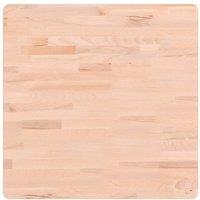 Berkfield Home Table Top 60x60x2.5 cm Square Solid Wood Beech in Light Tan