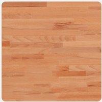 Berkfield Home Table Top 50x50x1.5 cm Square Solid Wood Beech in Light Brown