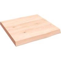 Berkfield Home Table Top 40x40x(2-4) cm Untreated Solid Wood Live Edge in Natural