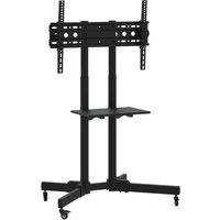 Berkfield Home TV Stand on Wheels 32-70 Inch Screen Max VESA 600x400 mm 50kg in Black
