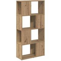 Berkfield Home TV Stand Artisan Oak Engineered Wood 60 cm x 24 cm x 124 cm in Brown