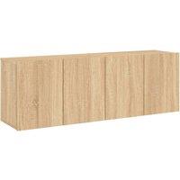 Berkfield Home TV Cabinets Wall-mounted 2 pcs Sonoma Oak 60x30x41 cm in Light Brown | Size: 60 x 30 x 41 cm