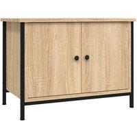 Berkfield Home TV Cabinet with Doors Sonoma Oak 60x35x45 cm Engineered Wood in Tan | Size: 60 x 35 x 45 cm
