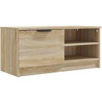 Berkfield Home TV Cabinet Sonoma Oak 80x35x36.5 cm Engineered Wood in Light Tan