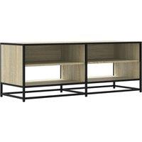 Berkfield Home TV Cabinet Sonoma Oak 120.5x40x46 cm Engineered Wood & Metal in Light Brown