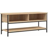 Berkfield Home TV Cabinet Sonoma Oak 100x35x45 cm Engineered Wood in Light Tan | Size: 100 x 35 x 45 cm