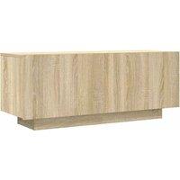 Berkfield Home TV Cabinet Sonoma Oak 100x35x40 cm Engineered Wood in Light Tan | Size: 100 x 35 x 40 cm