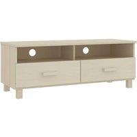 Berkfield Home TV Cabinet HAMAR Honey Brown 106x40x40 cm Solid Wood Pine in Light Sand | Size: 106 x 40 x 40 cm