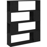 Berkfield Home TV Cabinet Black Oak Engineered Wood 100 x 24 x 124 cm