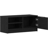 Berkfield Home TV Cabinet Black Oak 80x35x36, 5 cm Engineered Wood
