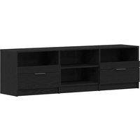 Berkfield Home TV Cabinet Black Oak 150x33, 5x45 cm Engineered Wood