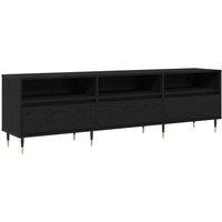 Berkfield Home TV Cabinet Black Oak 150x30x44.5 cm Engineered Wood