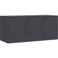 Berkfield Home TV Cabinet Anthracite 99x39x44 cm Steel in Dark Grey | Size: 99 x 39 x 44 cm
