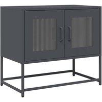 Berkfield Home TV Cabinet Anthracite 68x39x60.5 cm Cold-rolled Steel in Charcoal