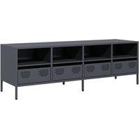 Berkfield Home TV Cabinet Anthracite 135x39x43.5 cm Cold-rolled Steel in Dark Grey
