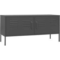 Berkfield Home TV Cabinet Anthracite 105x35x50 cm Steel in Dark Grey | Size: 105 x 35 x 50 cm