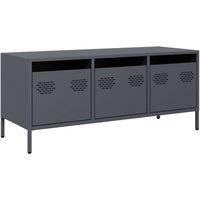 Berkfield Home TV Cabinet Anthracite 101.5x39x43.5 cm Cold-rolled Steel in Charcoal