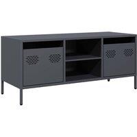 Berkfield Home TV Cabinet Anthracite 101.5x39x43.5 cm Cold-rolled Steel in Charcoal