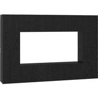 Berkfield Home TV Cabinet 8 pcs Black oak 181 x 30 x 120 cm Engineered wood
