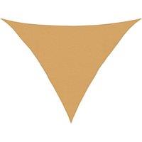 Berkfield Home Sunshade Sail 160 g/m Triangular Sand 4x4x5.8 m HDPE in Light Tan