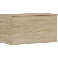 Berkfield Home Storage Chest Sonoma Oak 84x42x46 cm Engineered Wood in Light Brown | Size: 84 x 42 x 46 cm