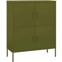 Berkfield Home Storage Cabinet Olive Green 80x35x101.5 cm Steel