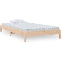 Berkfield Home Stack Bed 90x190 cm Solid Wood Pine in Light Tan