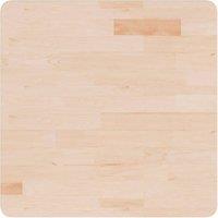 Berkfield Home Square Table Top 60x60x1.5 cm Untreated Solid Wood Oak in Light Tan