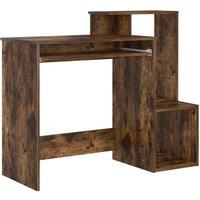 Berkfield Home Smoked Oak Computer Desk Smoked oak Engineered wood Standard in Brown