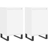 Berkfield Home Sideboards 2 pcs White 40x35x70 cm Engineered Wood | Size: 40 x 35 x 70 cm