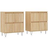 Berkfield Home Sideboards 2 pcs Sonoma Oak Engineered Wood in Light Brown
