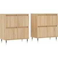 Berkfield Home Sideboards 2 pcs Sonoma Oak Engineered Wood in Light Brown