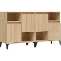 Berkfield Home Sideboards 2 pcs Sonoma Oak 60x35x70 cm Engineered Wood in Light Tan | Size: 60 x 35 x 70 cm