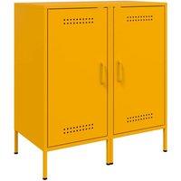 Berkfield Home Sideboards 2 pcs Mustard Yellow 36x39x79 cm Steel | Size: 36 x 39 x 79 cm