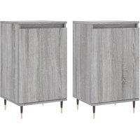 Berkfield Home Sideboards 2 pcs Grey Sonoma 40x35x70 cm Engineered Wood | Size: 40 x 35 x 70 cm