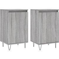 Berkfield Home Sideboards 2 pcs Grey Sonoma 40x35x70 cm Engineered Wood | Size: 40 x 35 x 70 cm
