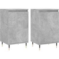 Berkfield Home Sideboards 2 pcs Concrete Grey 40x35x70 cm Engineered Wood | Size: 40 x 35 x 70 cm