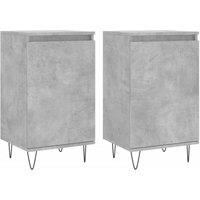 Berkfield Home Sideboards 2 pcs Concrete Grey 40x35x70 cm Engineered Wood | Size: 40 x 35 x 70 cm