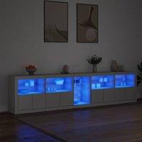 Berkfield Home Sideboard with LED Lights White 283x37x67 cm | Size: 283 x 37 x 67 cm