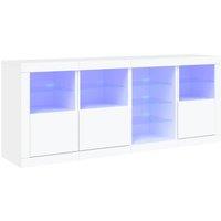 Berkfield Home Sideboard with LED Lights White 164x37x67 cm | Size: 164 x 37 x 67 cm