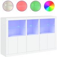 Berkfield Home Sideboard with LED Lights White 162x37x100 cm | Size: 162 x 37 x 100 cm