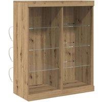 Berkfield Home Sideboard with LED Lights Artisan Oak 41x37x100 cm in Brown | Size: 41 x 37 x 100 cm