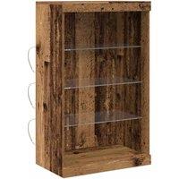 Berkfield Home Sideboard with LED Lights Old Wood 60, 5x37x100 cm in Brown | Size: 5 x 37 x 100 cm