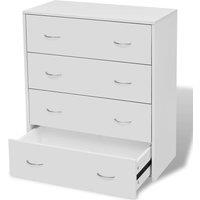 Berkfield Home Sideboard with 4 Drawers 60x30.5x71 cm White