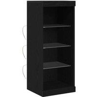 Berkfield Home Sideboard with LED Lights Black Oak 41x37x100 cm | Size: 41 x 37 x 100 cm