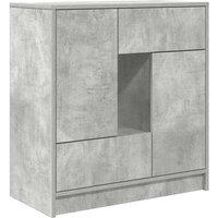 Berkfield Home Sideboard with Drawers & Doors Concrete Grey 70.5x34x74.5 cm