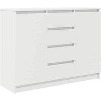 Berkfield Home Sideboard with Drawers White 100.5x35x76 cm Engineered Wood