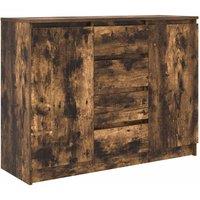 Berkfield Home Sideboard with Drawers Smoked Oak 100.5x35x76 cm Engineered Wood in Brown